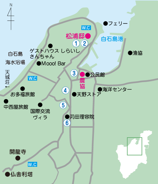 白石島アートスポットマップ